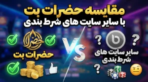 مقایسه حضرات بت با سایر سایت های شرط بندی