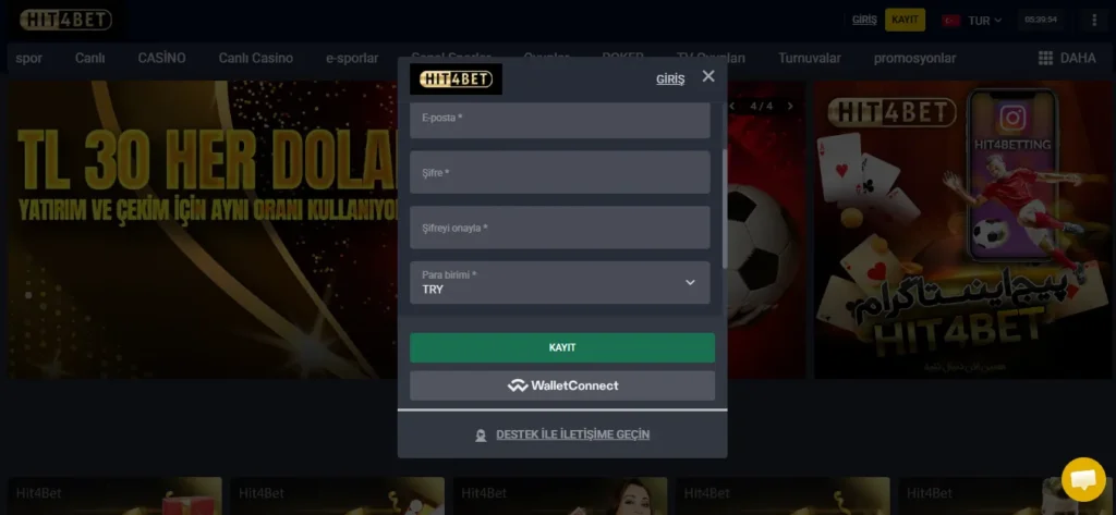 نحوه ثبت نام در هیت فور بت (Hit4Bet)