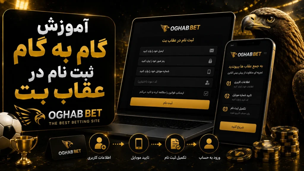 آموزش گام به گام ثبت نام در عقاب بت (OghabBet)