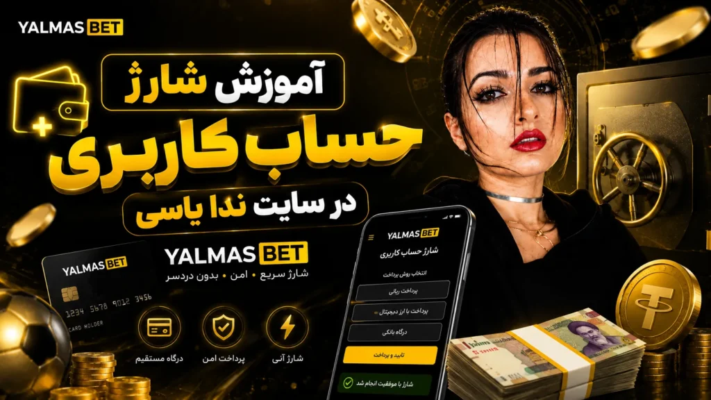 آموزش شارژ حساب کاربری در سایت ندا یاسی